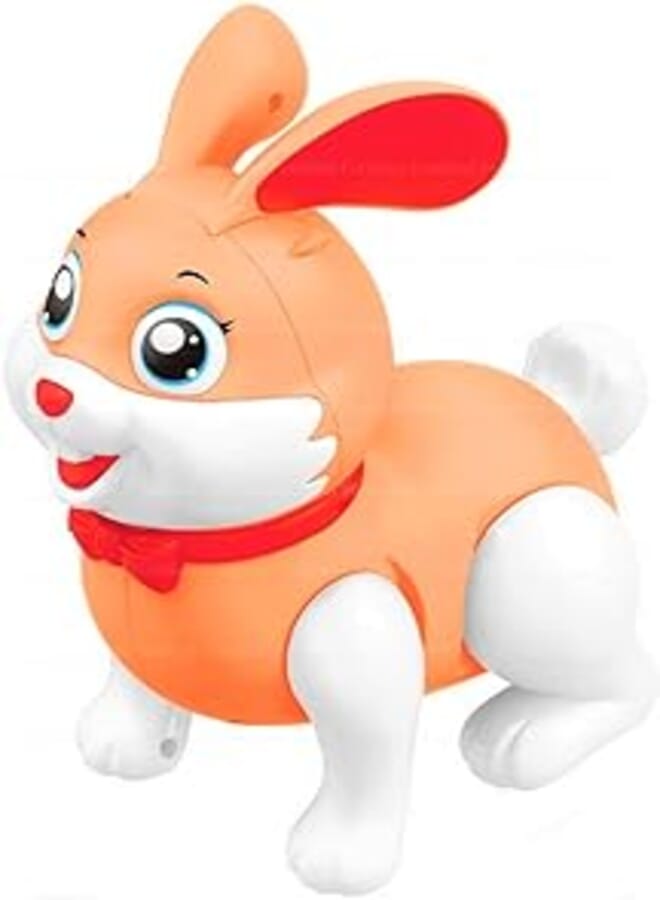 FunBlast Dancing Rabbit Toy – Musical Rabbit Toy with Flashing Light and Sound, Funny Bunny Toys for Kids, Light and Sound Toys for Kids, Boys, Girls, Birthday Gift Toys for Kids (Orange)