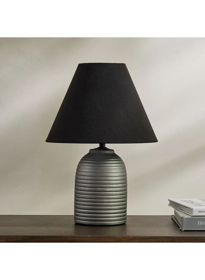 Home Box Marbella Ceramic Table Lamp with Fabric Shade 32 cm