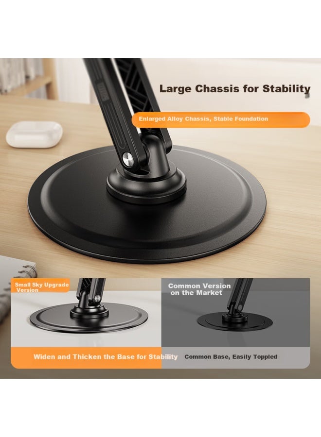 Xiaotian Portable Foldable Desktop Stand Carbon Steel Simple Stand Desktop Lazy Man Watching Drama 360 Degree Free Rotation Tablet Stand - Image 3