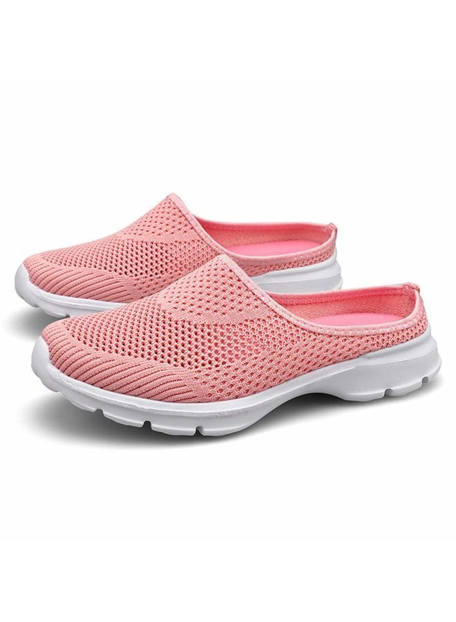 ChicWind Womens Garden Clogs Slip-on Backless Sneaker Mules Shoes Pink 8 - Image 5