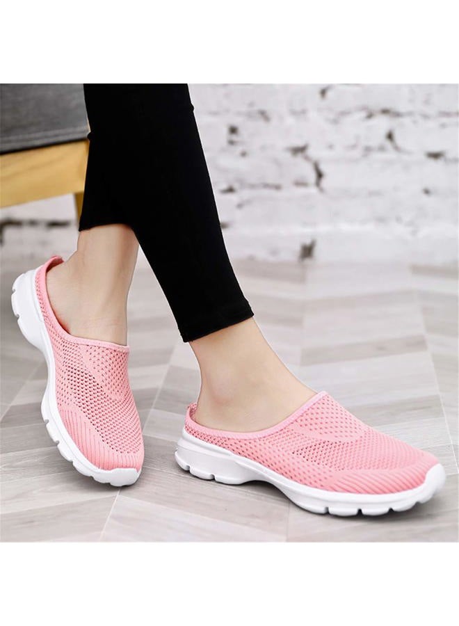 ChicWind Womens Garden Clogs Slip-on Backless Sneaker Mules Shoes Pink 8 - Image 2