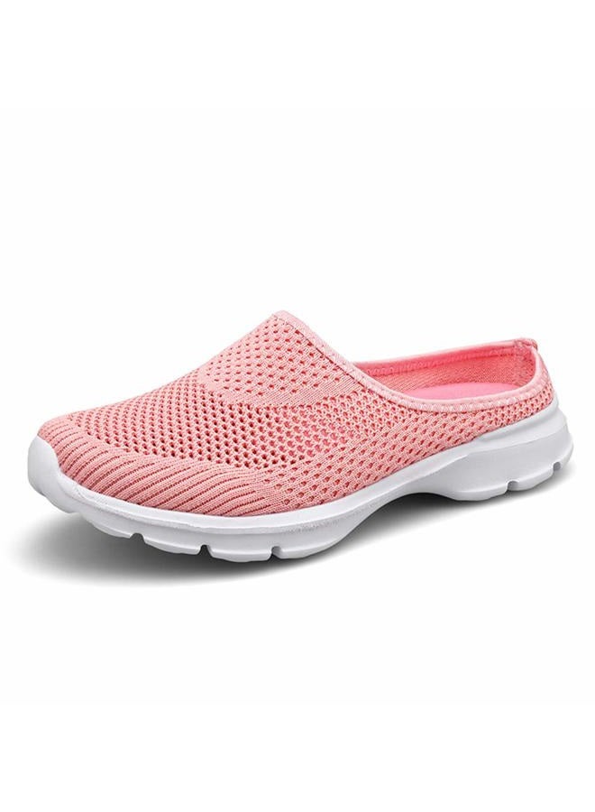 ChicWind Womens Garden Clogs Slip-on Backless Sneaker Mules Shoes Pink 8 - Image 1