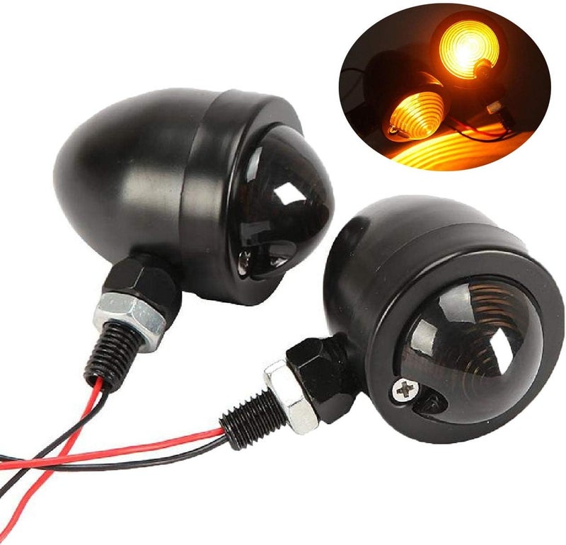 INNOGLOW Motorcycle Turn Signal Lights Bulb Amber Universal Incandescent Lens Indicators Blinkers (2 PCS) - Image 1