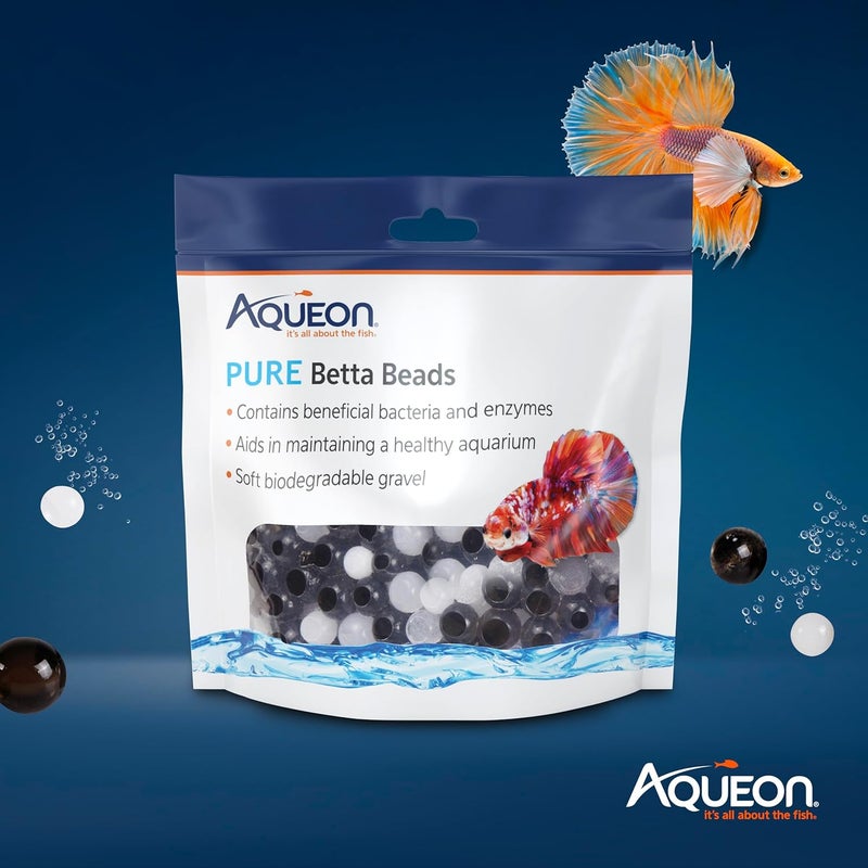 Aqueon PURE Betta Beads, Water Care for Unfiltered Aquariums, Maintains Clear Water and Helps Breakdown Organic Sludge, Black & White - Image 4