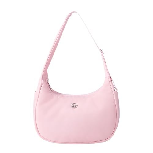 Babysun Women Nylon Crescent Bag 4L Underarm Shoulder Purse Women's Shoulder Handbags Small Tote Bag, Pink - Image 1