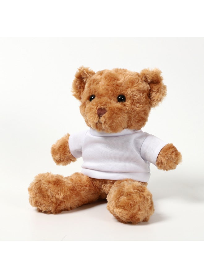 Heat Transfer LogoT-shirt Teddy Bear Sublimation Sublimation Plush Dressing Teddy Bear Doll-Color:Black Bear-Height:25cm - Image 3