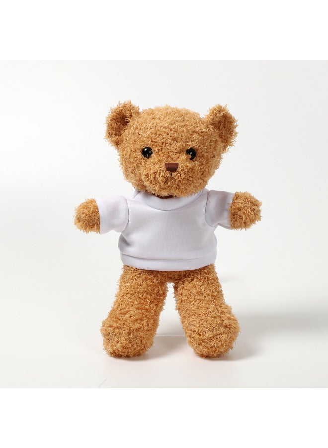Heat Transfer LogoT-shirt Teddy Bear Sublimation Sublimation Plush Dressing Teddy Bear Doll-Color:Black Bear-Height:25cm - Image 4