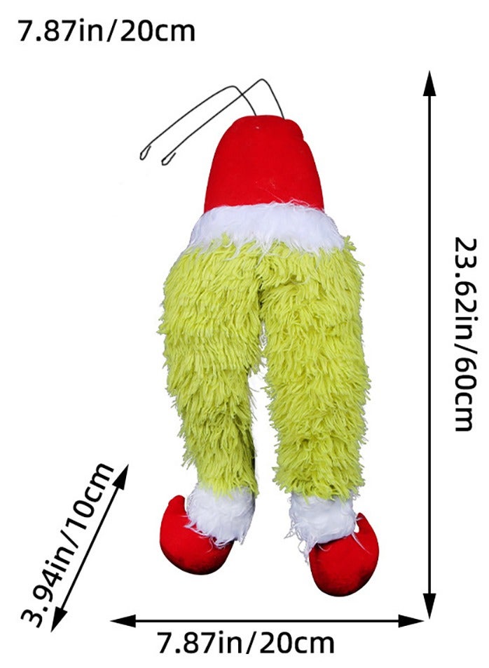 VUCATIN Christmas Tree Decorations Green Elf Plush Head Hand and Legs DIY Xmas Tree Decor Home Party Supplies Festival Elf Stuffed Toy for Festival Holiday Home Party Decoration (Legs 1Pcs) - Image 3