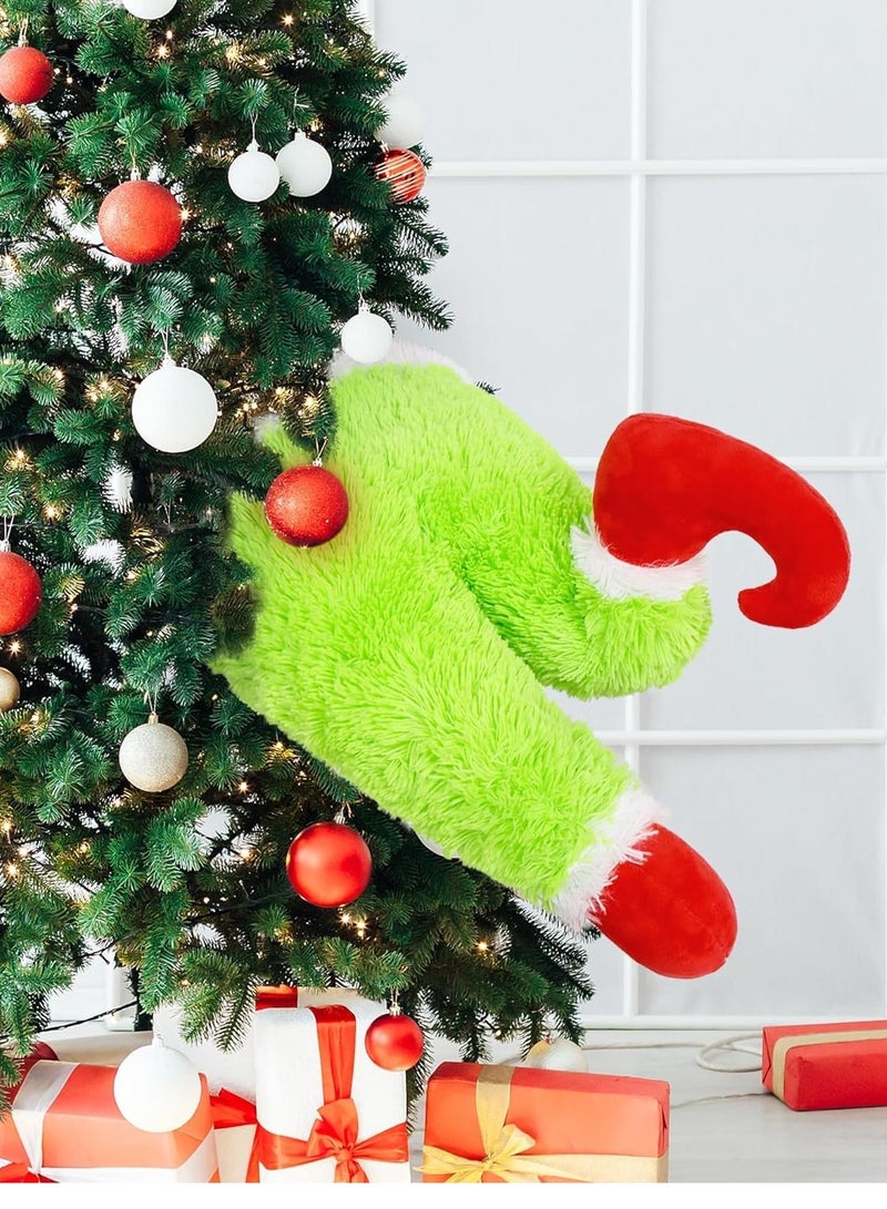 VUCATIN Christmas Tree Decorations Green Elf Plush Head Hand and Legs DIY Xmas Tree Decor Home Party Supplies Festival Elf Stuffed Toy for Festival Holiday Home Party Decoration (Legs 1Pcs) - Image 1