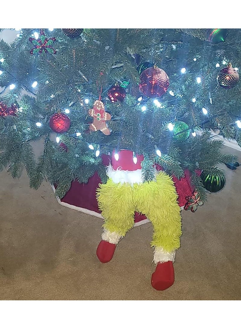 VUCATIN Christmas Tree Decorations Green Elf Plush Head Hand and Legs DIY Xmas Tree Decor Home Party Supplies Festival Elf Stuffed Toy for Festival Holiday Home Party Decoration (Legs 1Pcs) - Image 2