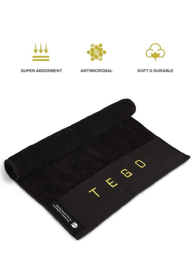 TEGO منشفة جيم مضادة للميكروبات TEGO Fit | 600 GSM | قطن حلقي | خالية من الروائح، فائقة الامتصاص | لحماية الجيم، الرياضة والمعدات | 30x16 بوصة | التحكم في النظافة - Image 3