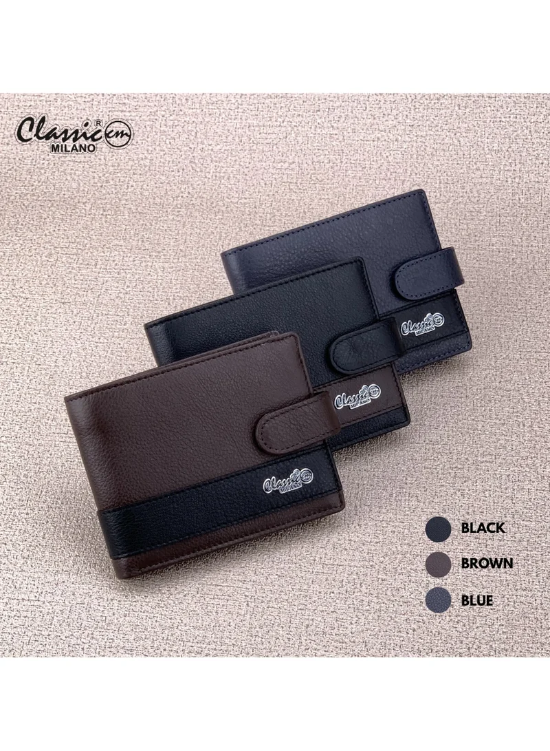 Classic Milano Brown Black (CNH-12) Classic Milano Genuine Leather Wallet for Men – Slim Bifold Men’s Wallet with RFID Blocking, Multiple Card Slots – Stylish Mens Purse Wallets Gift for Husband, Father for Men | Best Price UAE