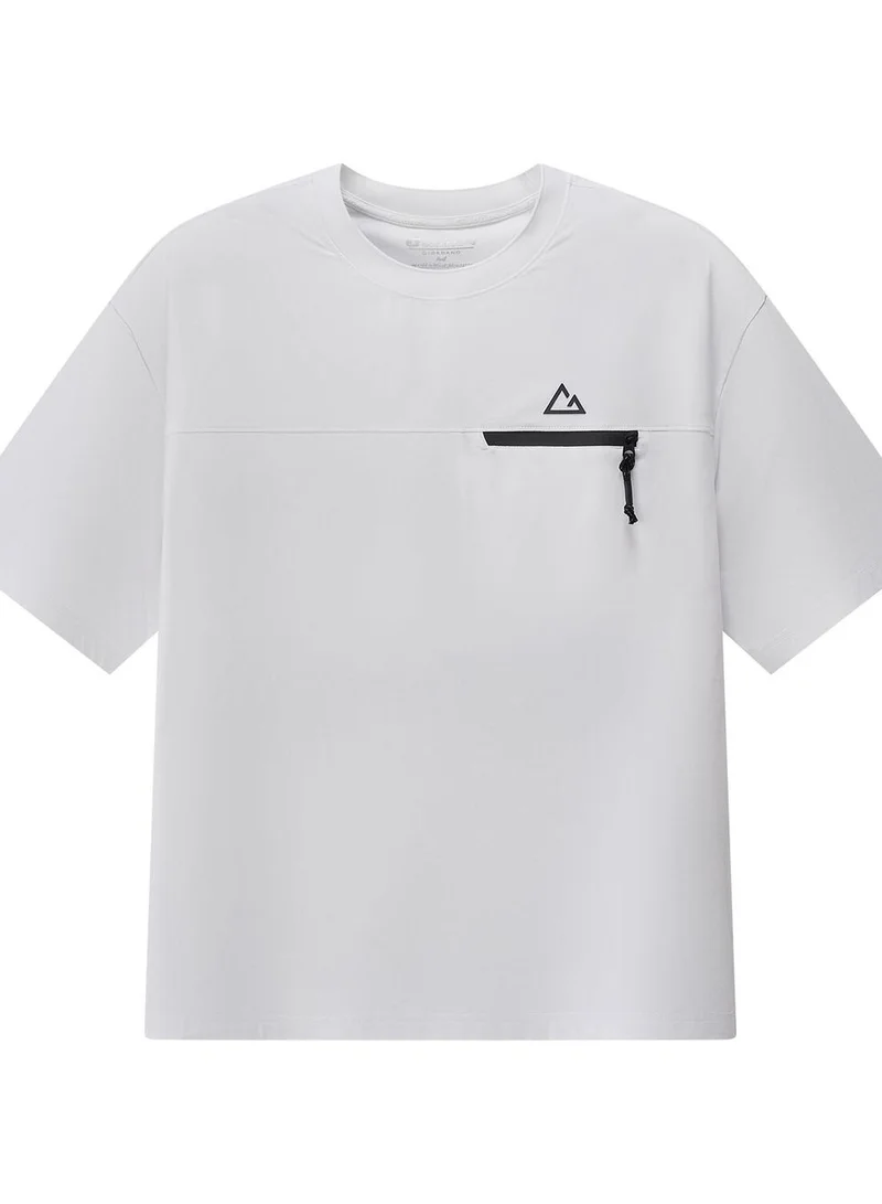 جيوردانو تي شيرت رجالي بياقة دائرية من البوليستر بقصة واسعة -