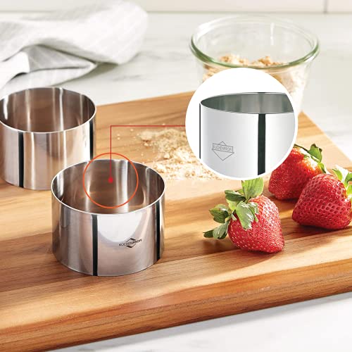 Küchenprofi Stainless Steel Cooking Rings, Set of 4 Plating and Forming Ring Molds, 3 Inches - Image 3