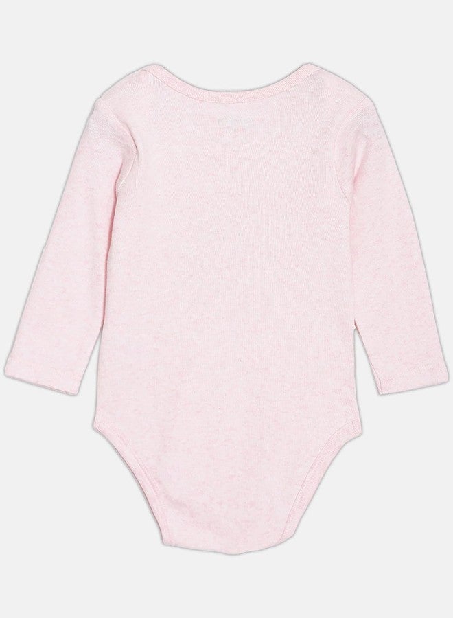 Broon Boys & Girls Light Pink and Fuchsia Printed Rompers | Premium Organic Cotton | Full Sleeves with Print and Embroidery | Infant Wear | Chemical Free | Pack of 2 - Image 4