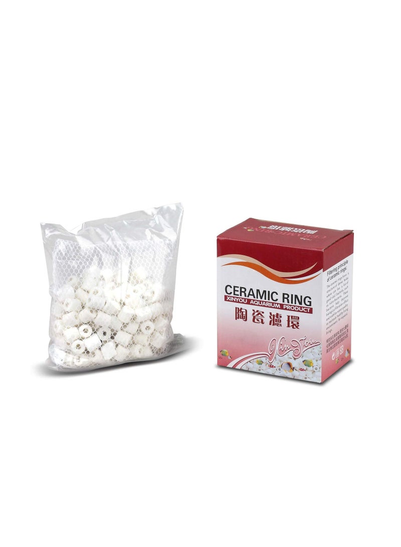 Generic TAMAM AQUARIUM Xinyou Ceramic Bio Ring Aquarium Fish Tank Bio Filtration with Zip Bag (Ceramic Ring 500G) - Image 1