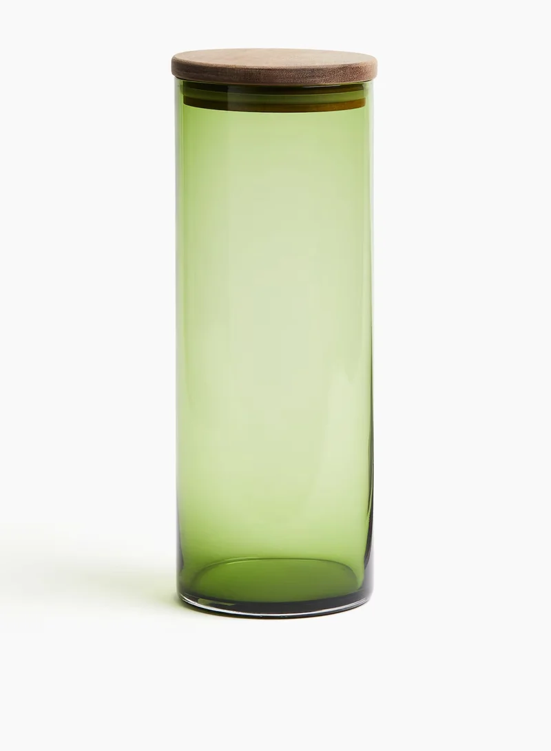 اتش اند ام Tall Glass Jar With Lid