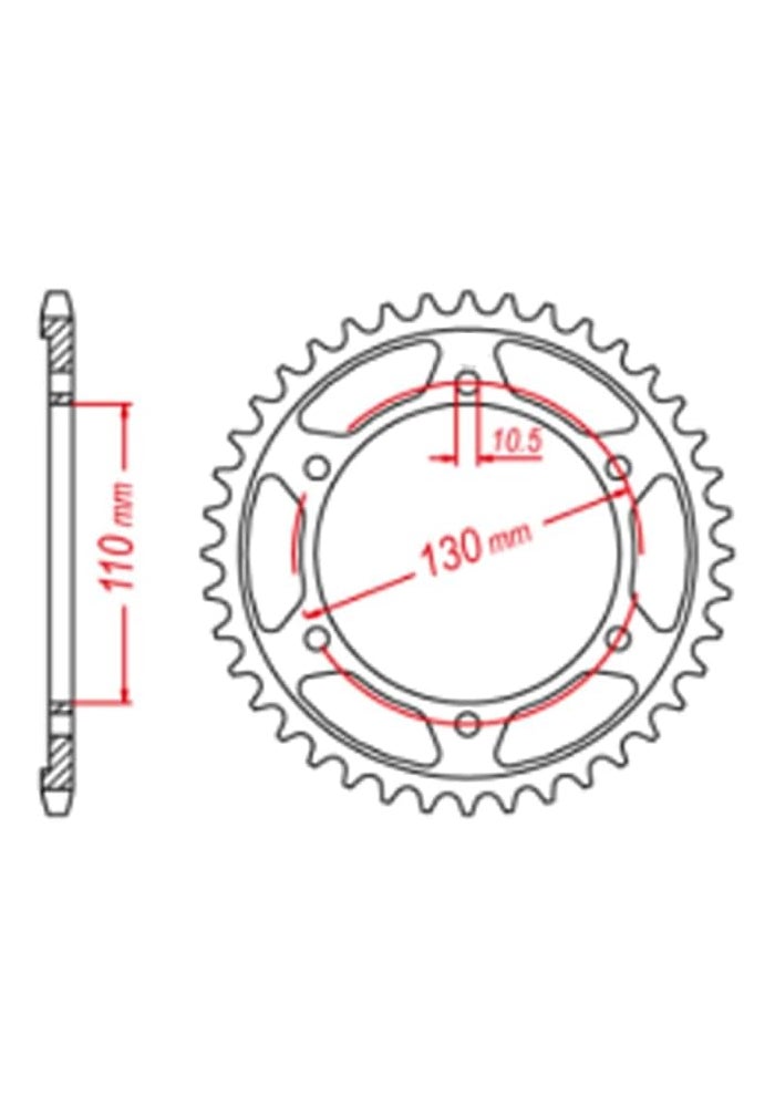 QASULER 525 45T Rear Sprocket Gear for Suzuki - Image 2