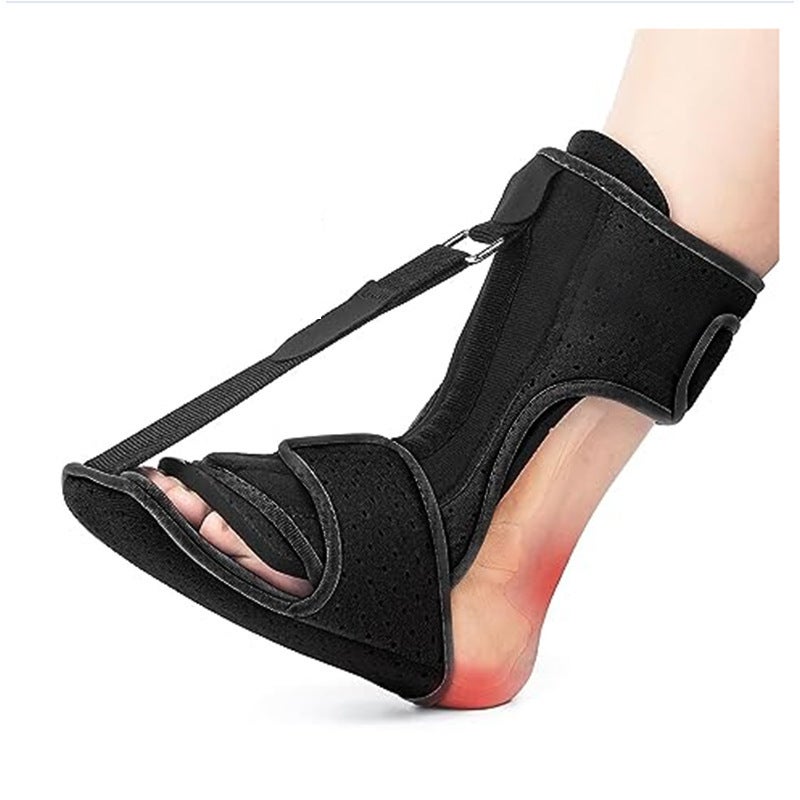 إسكدنيا New Orthotic Ankle Support Night Foot Drop Brace Black footrest + gray massage ball