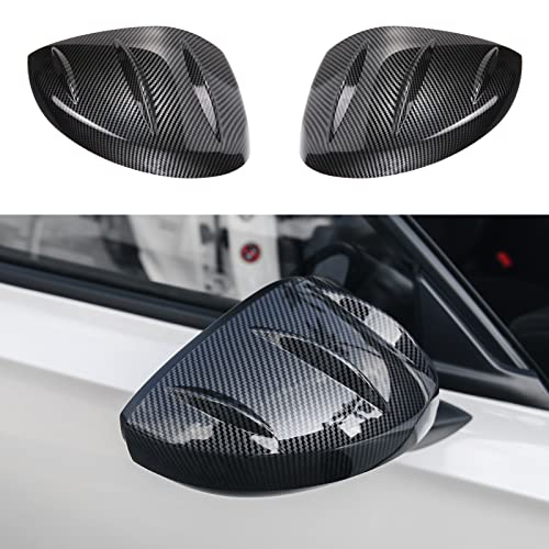 Thenice ثينيس لسيارة هوندا سيفيك 2022 2023 غطاء مرآة الرؤية الخلفية واقي مرآة جانبية زينة خارجية لجيل 11 من سيفيك - حبيبات ألياف الكربون - Image 1