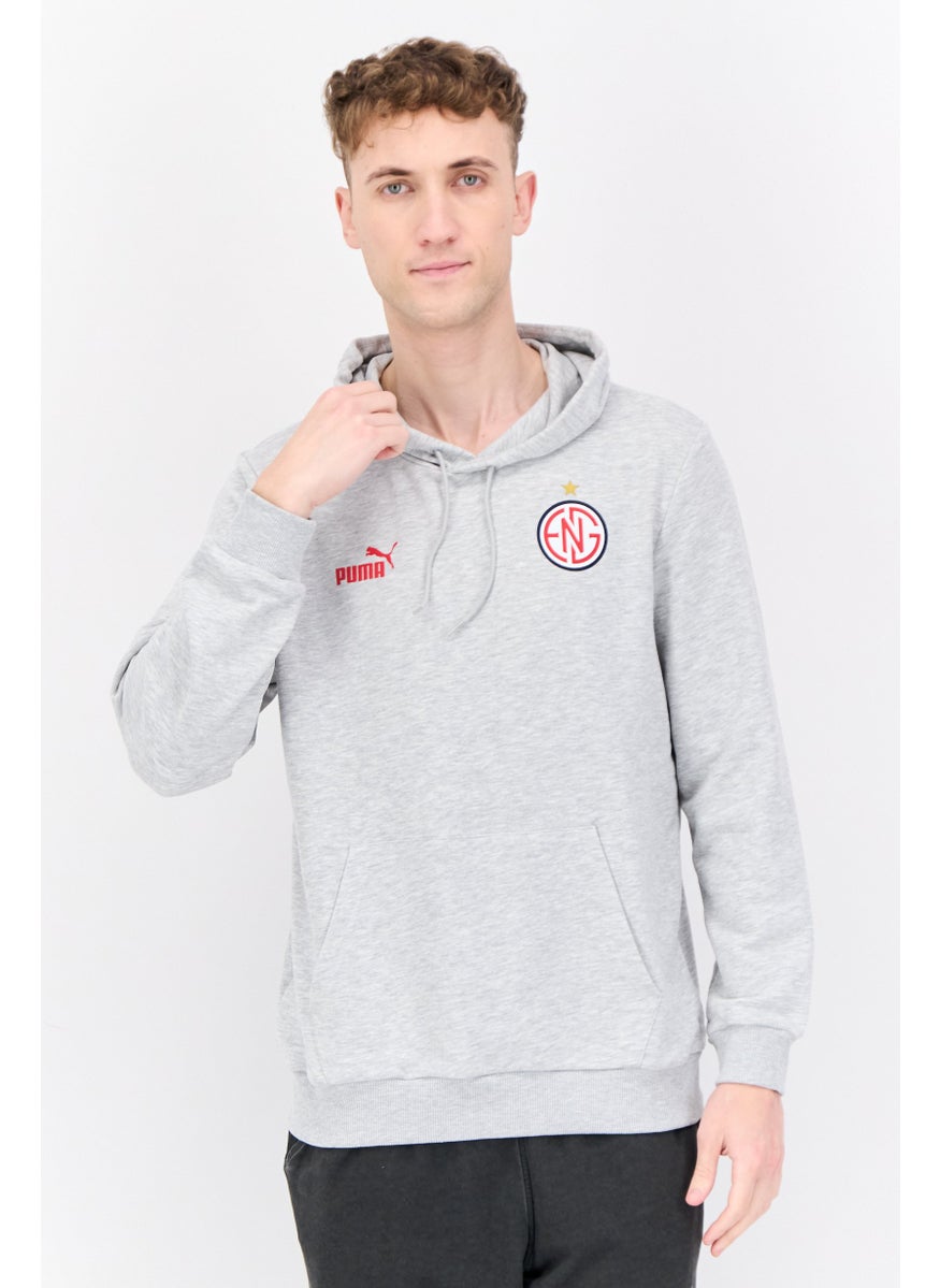 PUMA Men Sportswear Fit Long Sleeves Training Sweatshirt, Heather Grey  - Image 1