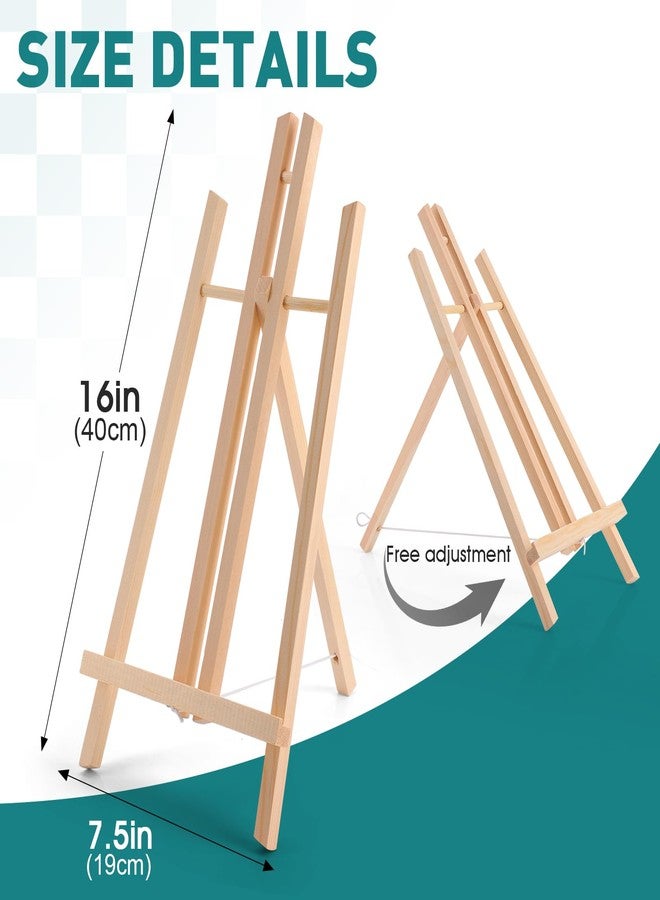 ESRICH 6Pack16 Inch Easel Stand,Table Top Easel for Painting, Wooden Tabletop Display Easels,Painting Easel Stand for Portable Canvas Photo Picture Sign,Holder Kids Artist Adults Students Classroom - Image 2