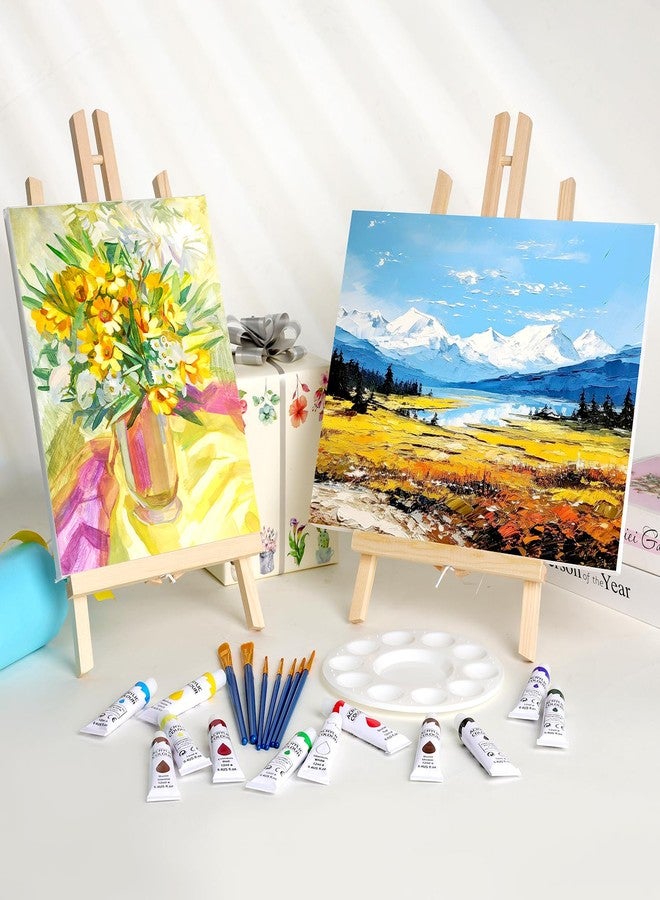 ESRICH 6Pack16 Inch Easel Stand,Table Top Easel for Painting, Wooden Tabletop Display Easels,Painting Easel Stand for Portable Canvas Photo Picture Sign,Holder Kids Artist Adults Students Classroom - Image 5