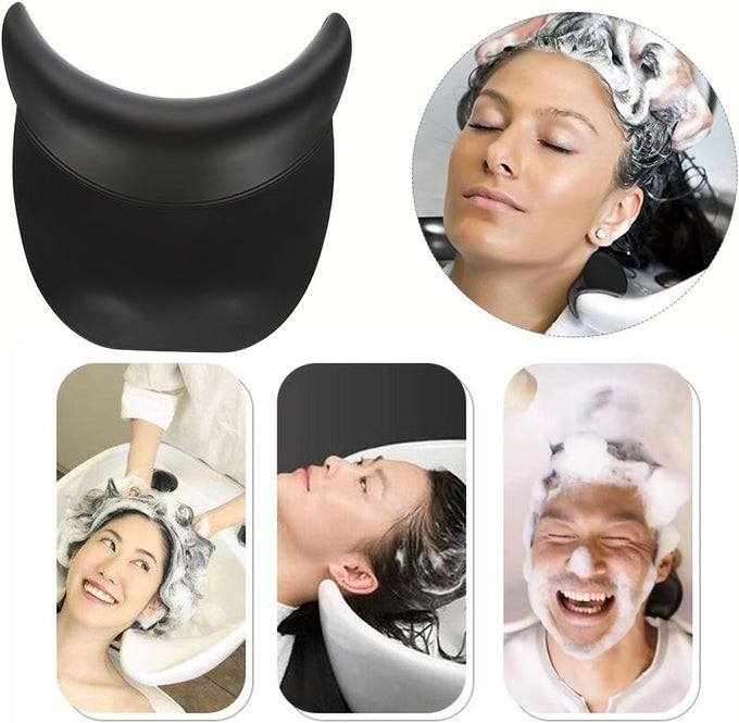 SHAMPOO BOWL NECK REST SUCTION CUSHION, SALON SPA SILICONE HAIR WASHING BACKWASH HAIR WASHING SINK NECK REST PILLOW GRIP PROFESSIONAL ACCESSORIES