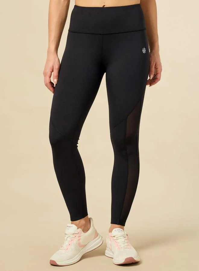 Cult Women Black Mesh Panel Leggings