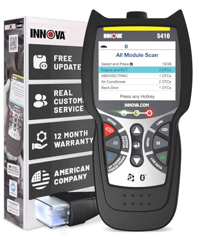 أداة تشخيص السيارات Innova 5410 OBD2 لجميع الأنظمة لفحص السيارات والشاحنات وأدوات الفحص الآلي للمحرك وABS وSRS وناقل الحركة بلوتوث متوافقة مع أفضل تطبيقات إصلاح السيارات في الأمريكتين