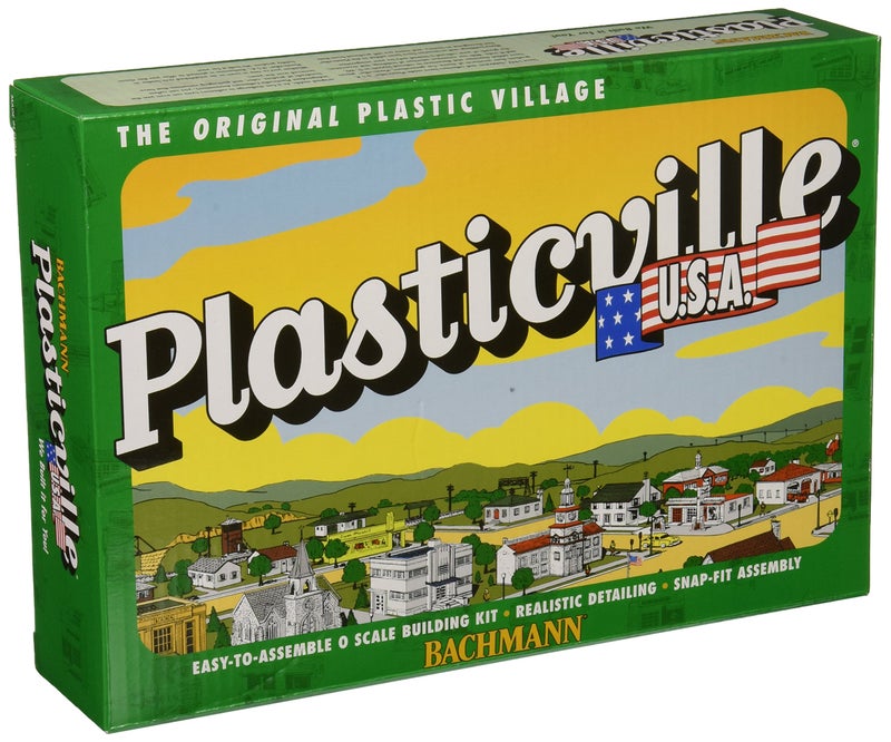Bachmann Trains - PLASTICVILLE U.S.A. BUILDINGS – CLASSIC KITS - HOBO JUNGLE (2 SHACKS, BOX CAR, OUTHOUSE) - O Scale - Image 1