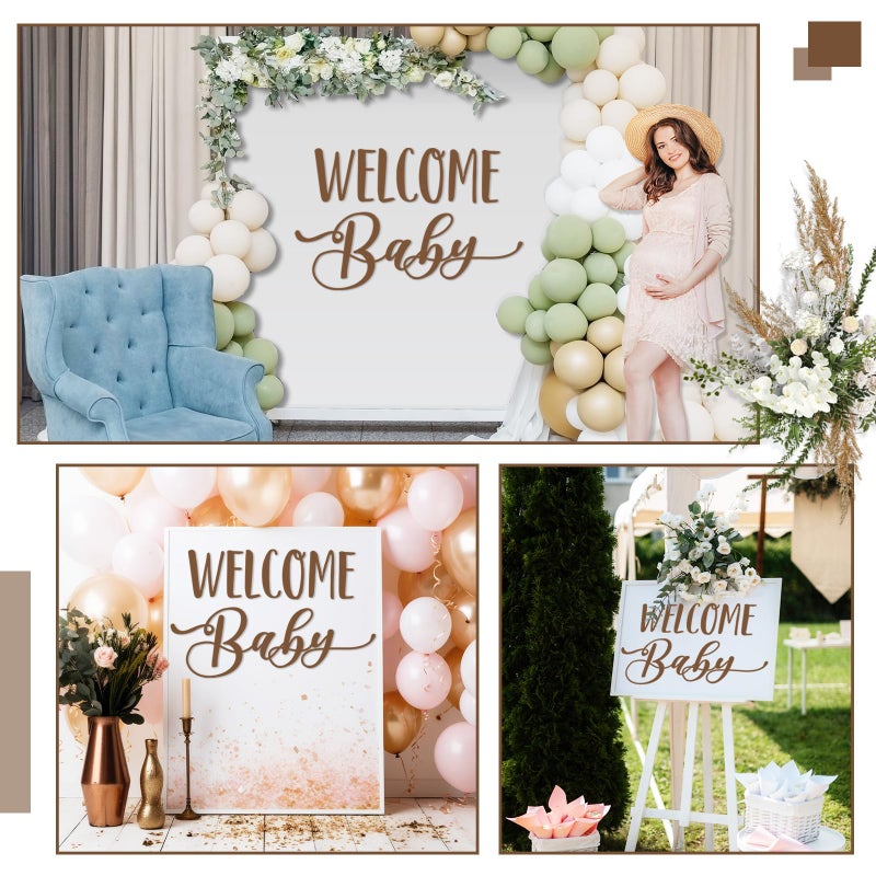 Dunzoom Welcome Baby Shower Decal Sign - Pregnancy Gender Reveal Stickers Boy or Girl for Wall Balloon Arch Backdrop - Image 4