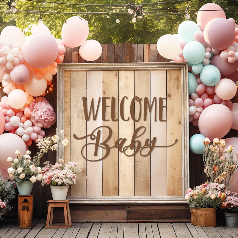 Dunzoom Welcome Baby Shower Decal Sign - Pregnancy Gender Reveal Stickers Boy or Girl for Wall Balloon Arch Backdrop - Image 5