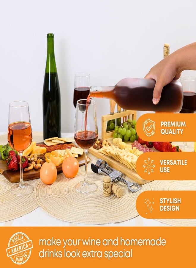 فاستراك فاست راك - زجاجات نبيذ أخضر شامبانيا سعة 750 مل (عبوة من 6 زجاجات) | زجاجات مشروبات بوردو خضراء W5، زجاجة فارغة سعة 750 مل للمشروبات | 6 زجاجات في العلبة - لا تشمل الفلين - Image 3