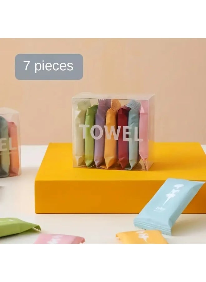 Generic 7/14pcs Portable Compressed Disposable Towels, Thickened Compressed Disposable Facial Tissues, Perfect For Travel And Home Use  - Image 3