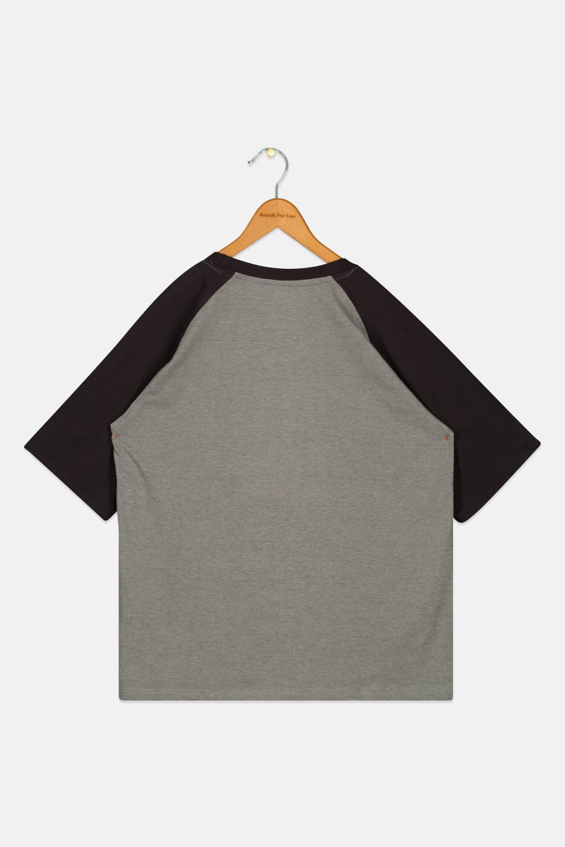 Reebok Kids Boy Sportswear Fit Short Sleeve Outdoor T-Shirt, Grey - Image 3