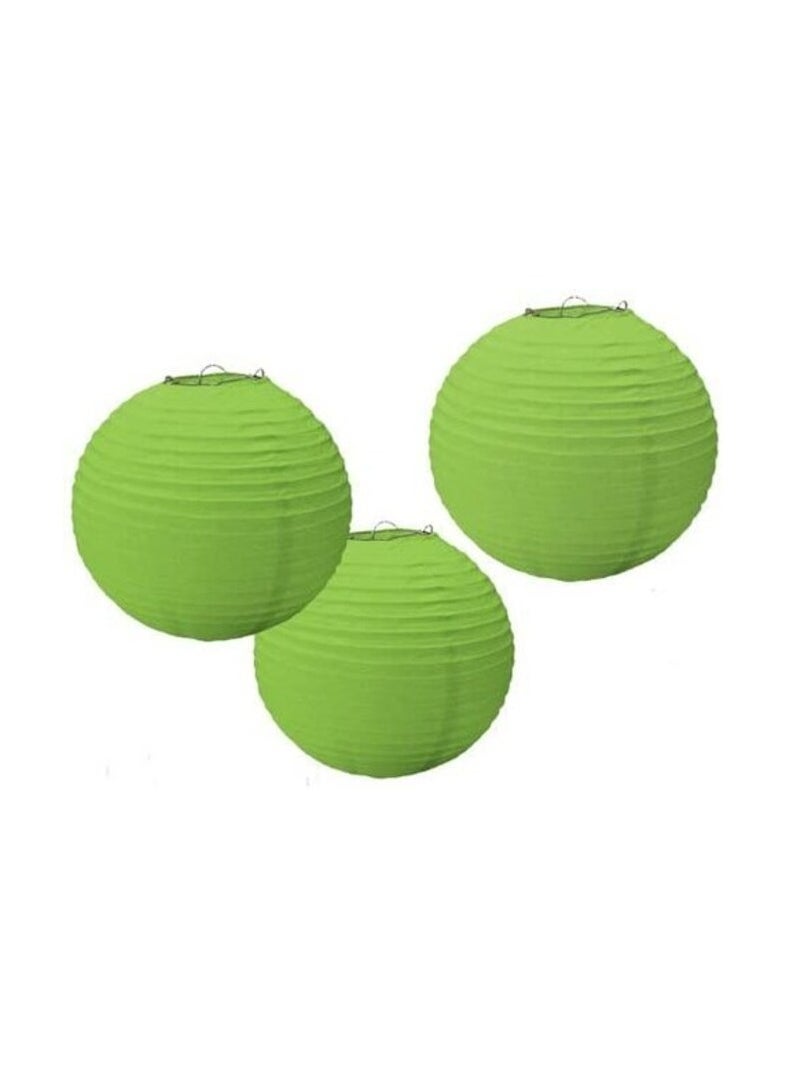 Amscan - Amscan 24055 53 55 20 cm Kiwi Round Paper Lanterns - Image 1