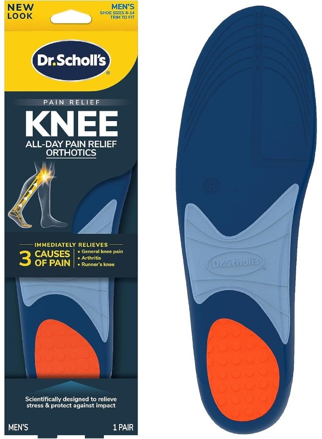 Dr. Scholl's Dr. Scholl's Knee All-Day Pain Relief Orthotics, Insoles for Immediate and All-Day Knee Pain Relief Including Pain from Osteoarthritis and Runner’s Knee, Men's Shoe Sizes 8-14, 1 Pair, Full Length  - Image 1