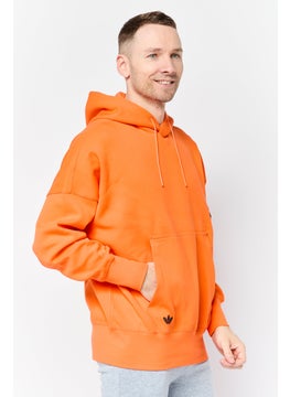 adidas Originals Men Sportswear Fit Long Sleeve Outdoor Hoodie, Orange  - Image 2