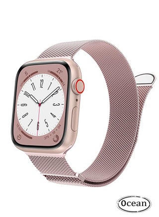 Stainless Steel Mesh Loop Magnetic Clasp Replacement Band For Apple Watch SE Series 8/7/6/5/4/3/2/1 (Rose Gold, 38mm/40mm/41mm) - pzsku/ZABE5EBBAC3DDE7485DBAZ/45/1746395836/86245899-c8ee-4938-b562-fc45da147fa3