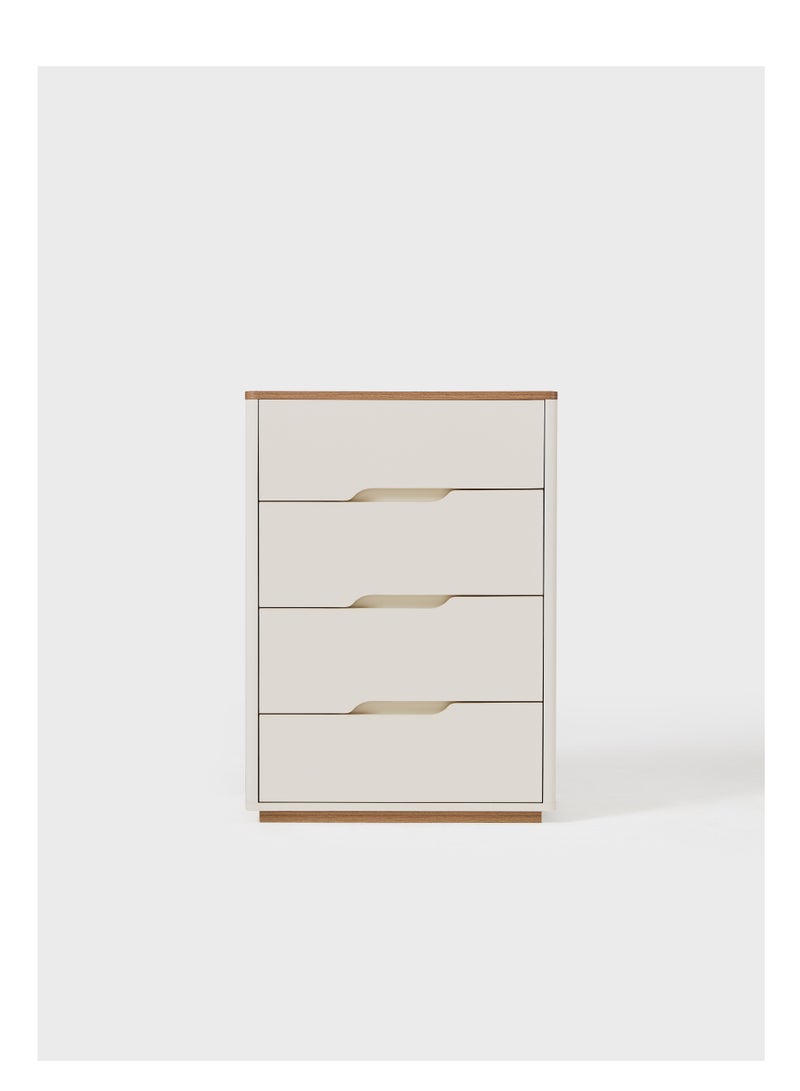 لينسي - خزانة عصرية بـ 4 أدراج، منظم خزانة للمكتب والمنزل وغرفة النوم، 59.4 طول × 39.8 عرض × 82.3 ارتفاع سم. - Image 5