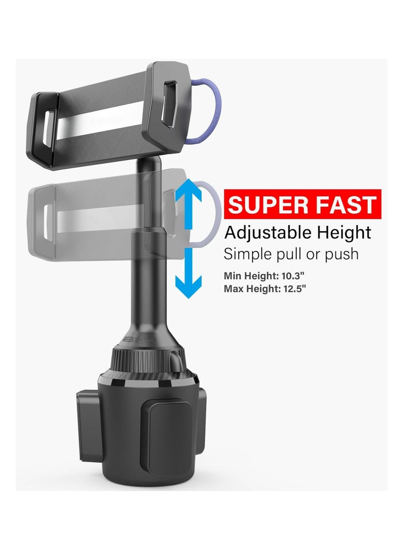 A2C Universal Tablet Cup Holder Mount, Adjustable 4.7-12.9 Inch Tablet Mount, Compatible with iPad Mini/Air/Pro, iPhone, All Smartphones - Image 2