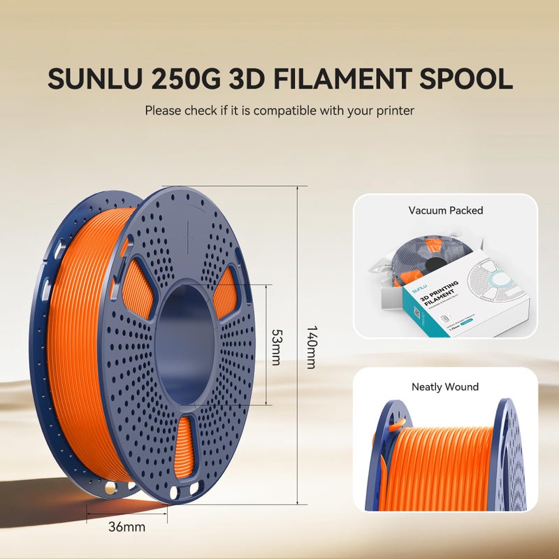 SUNLU PLA+ Filament Bundle, Christmas Gift, 3D Printer Filament Bundle Multicolor, Fit Bambu Labs Printer, Black+White+Grey+Red+Klein Blue+Green+Yellow+Orange - Image 3