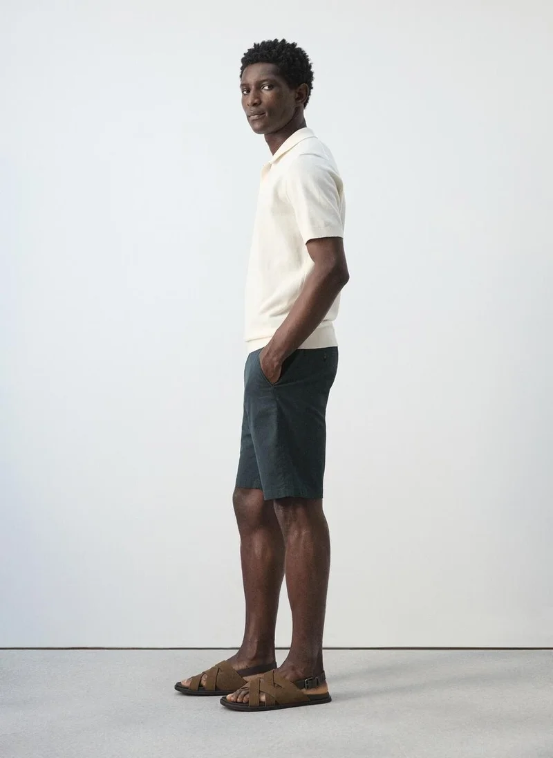 Mango Man  Slim-fit chino cotton bermuda shorts for Men | Best Price UAE