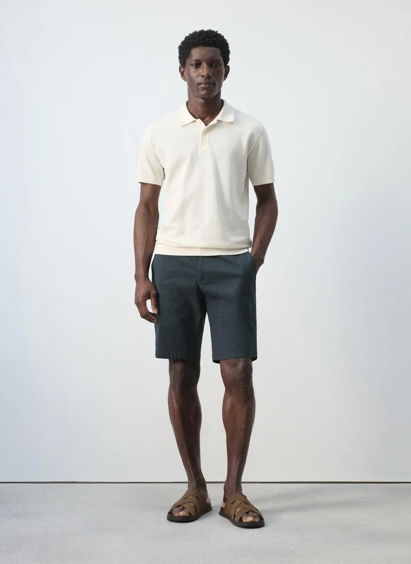 Mango Man  Slim-fit chino cotton bermuda shorts for Men | Best Price UAE