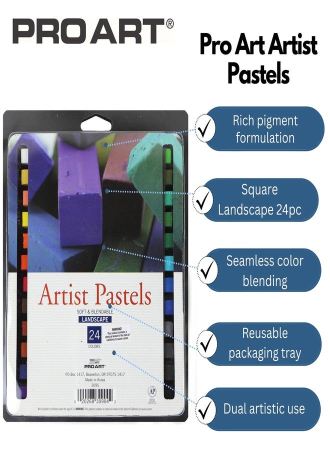 PRO ART Artist Pastel Set Square 24 Color Landscape (3095) - Image 2