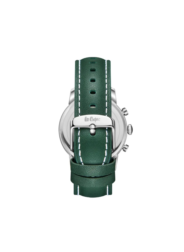 Lee Cooper LEE COOPER LC08085.377 Men's Multi Function Display Watch & Leather Strap Dark Green