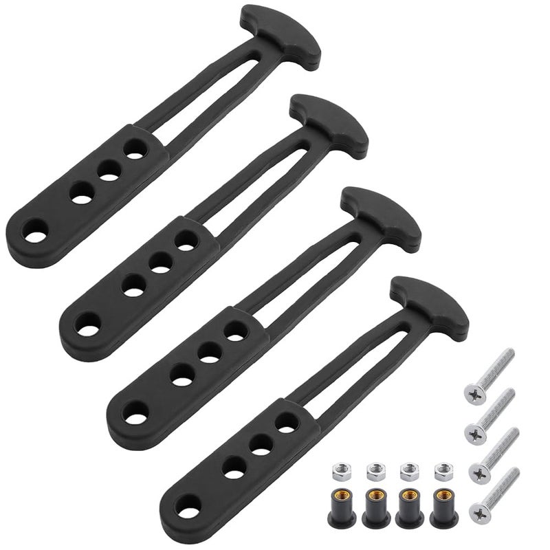 4 Pcs Boat Telescoping Ladder Strap, 4 Adjustable Mounting Holes For 4 Step And 2 Step Ladder(Large)