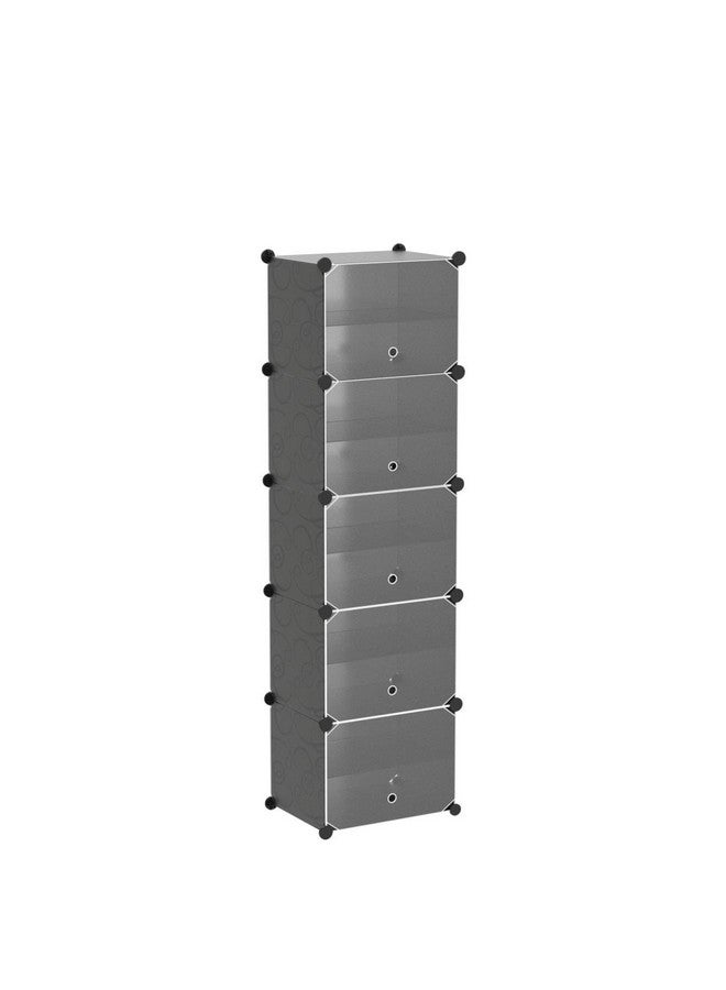 AYSIS AYSIS Portable Shoe Rack Organizer 30 Pair Tower Shelf Storage Cabinet Stand Expandable For Heels, Boots, Slippers, (Plastic-Double-10-Layer-Black, 31 X 158 Cm, 31 X 158 Cm)  - Image 4