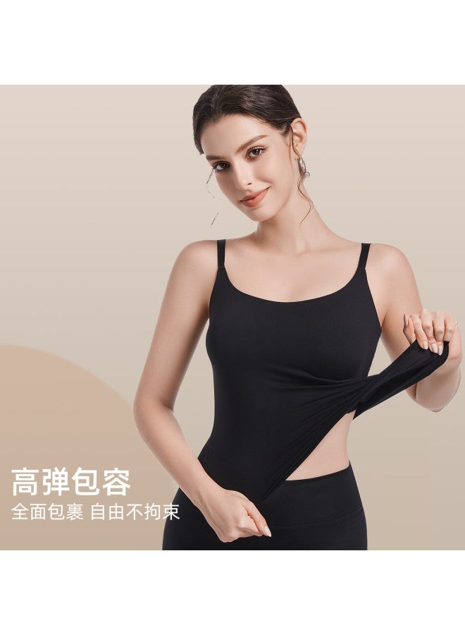 Fenton Women'S Strappy Tank Top With Built-In Bra - Seamless Sports Bra For Workout, Layering Or Outerwear, Comfortable Braless Design - Image 4